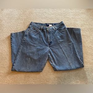 Eddie Bauer - Women Loose Fit Blue Jeans - Size: 14P